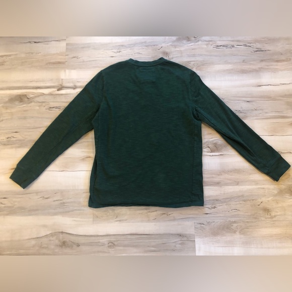 Prana Forest Green Organic Cotton Long Sleeve Henley - Picture 5 of 6